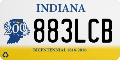 IN license plate 883LCB