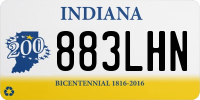 IN license plate 883LHN