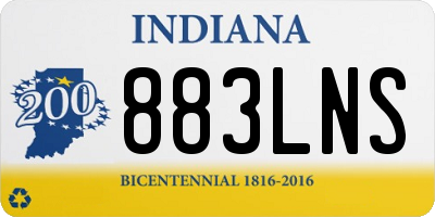 IN license plate 883LNS