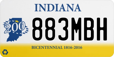 IN license plate 883MBH