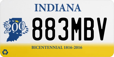 IN license plate 883MBV