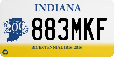 IN license plate 883MKF