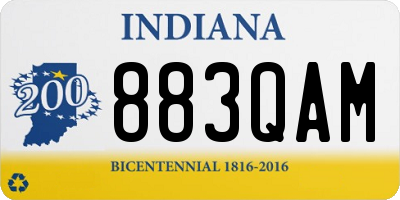 IN license plate 883QAM
