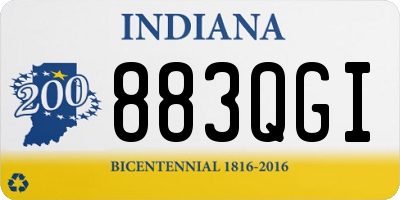 IN license plate 883QGI