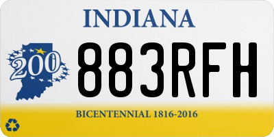 IN license plate 883RFH