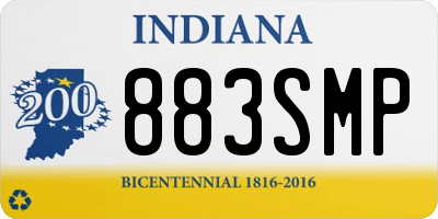 IN license plate 883SMP