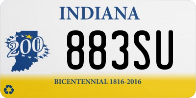 IN license plate 883SU
