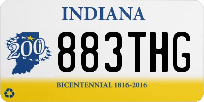 IN license plate 883THG