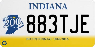 IN license plate 883TJE