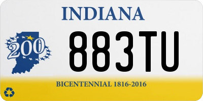 IN license plate 883TU