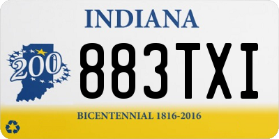 IN license plate 883TXI