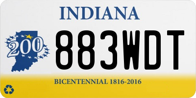 IN license plate 883WDT