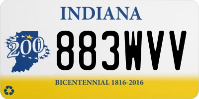 IN license plate 883WVV
