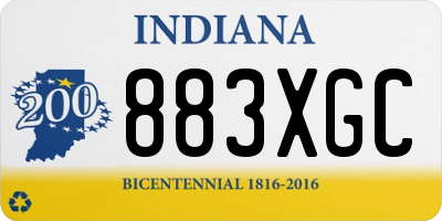 IN license plate 883XGC