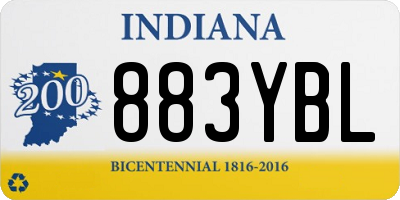 IN license plate 883YBL