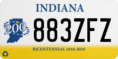 IN license plate 883ZFZ