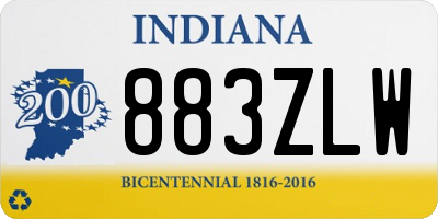 IN license plate 883ZLW