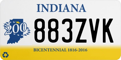 IN license plate 883ZVK