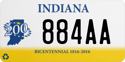 IN license plate 884AA