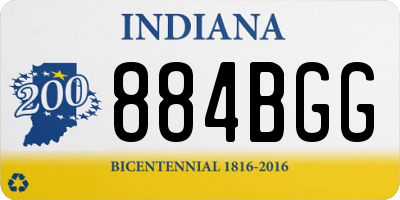 IN license plate 884BGG