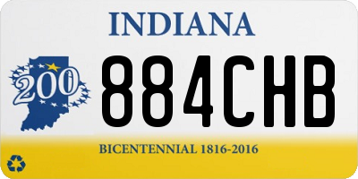 IN license plate 884CHB