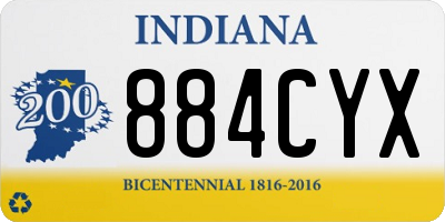 IN license plate 884CYX
