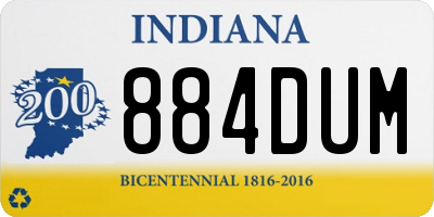 IN license plate 884DUM