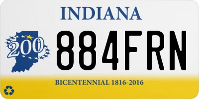 IN license plate 884FRN