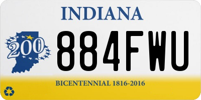IN license plate 884FWU