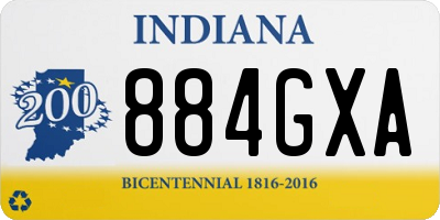 IN license plate 884GXA
