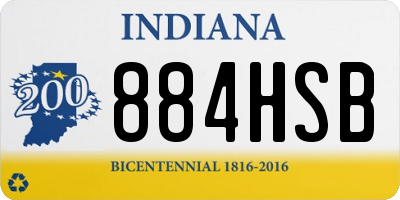 IN license plate 884HSB