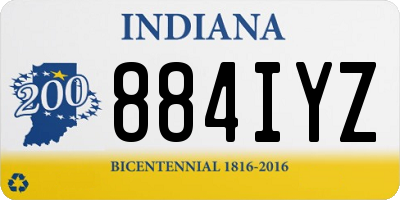 IN license plate 884IYZ
