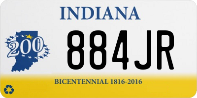 IN license plate 884JR