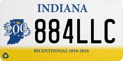 IN license plate 884LLC