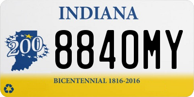 IN license plate 884OMY