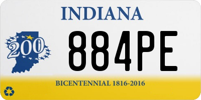 IN license plate 884PE