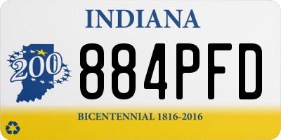 IN license plate 884PFD