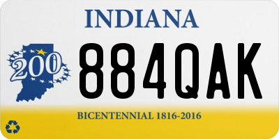 IN license plate 884QAK