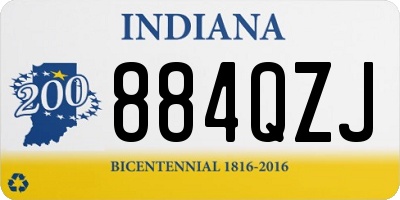 IN license plate 884QZJ