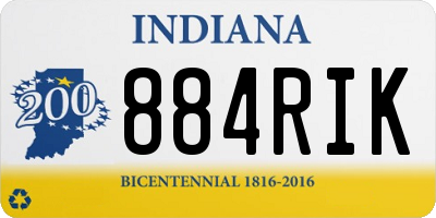 IN license plate 884RIK