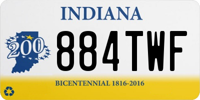 IN license plate 884TWF