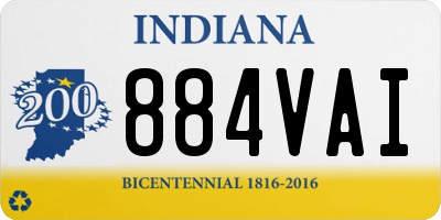 IN license plate 884VAI