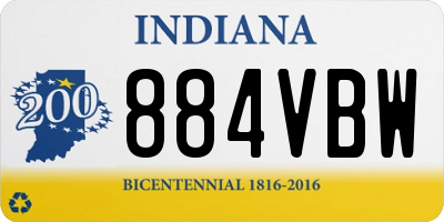 IN license plate 884VBW