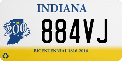 IN license plate 884VJ