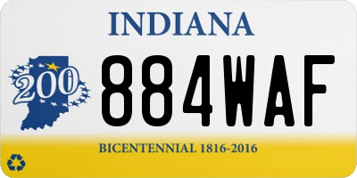 IN license plate 884WAF