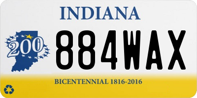 IN license plate 884WAX
