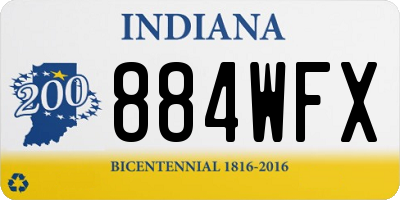 IN license plate 884WFX
