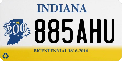 IN license plate 885AHU