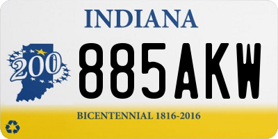 IN license plate 885AKW