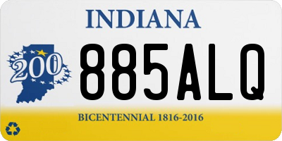IN license plate 885ALQ